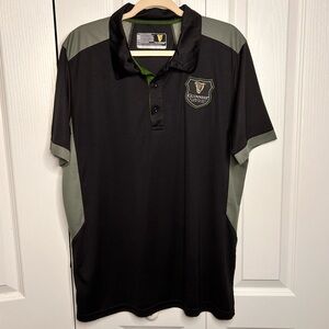 Guinness Men‎ Polo Shirt XL Black Rugby Jersey Logo Dry Fit Performance